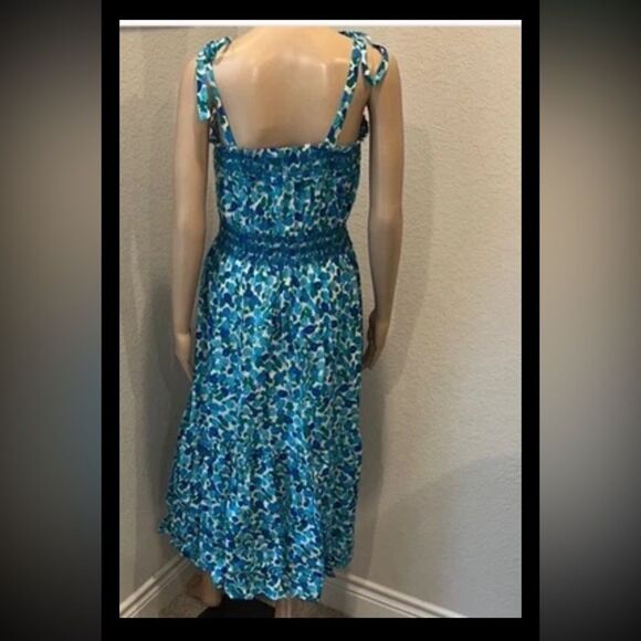 J.Crew-Blue Floral Midi Dress - Picture 4 of 11